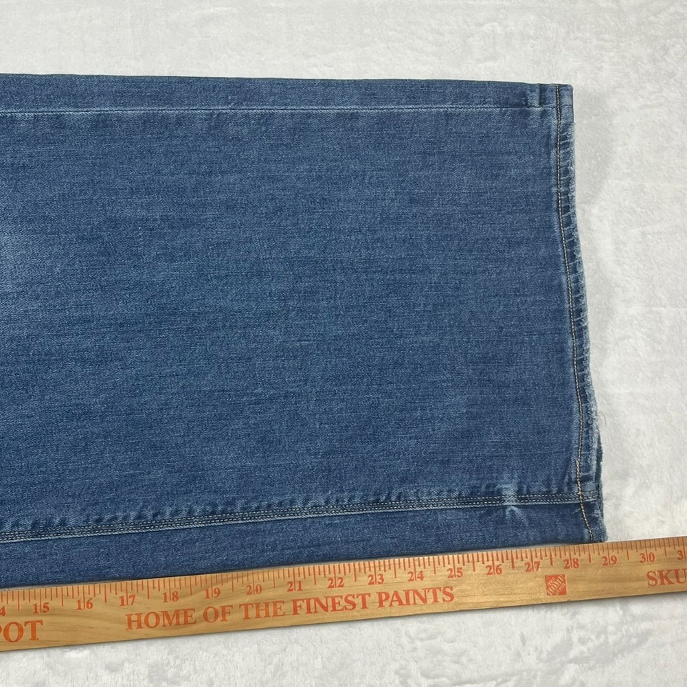 American Eagle Super High Rise Baggy Wide Leg Jeans Womens 14 Light Wash Stretch - Picture 15 of 16